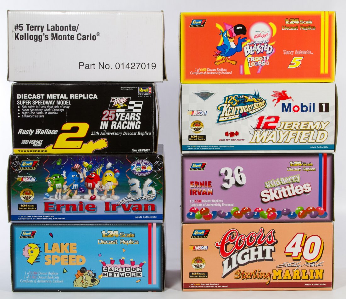 Revell Collection Model Car Assortment: Revell Collection Model Car Assortment Eight 1:24 scale toy model cars including Kellogg's, Mobil, Miller, M&M's, Skittles, Cartoon Network and Coors Light Length: 8.00 inches (beer car) Category: Toy