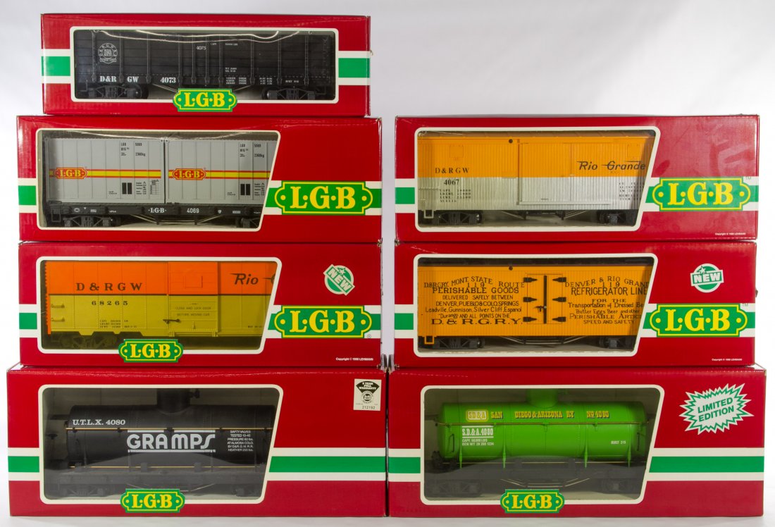 LGB G Scale Denver & Rio Grande Train Cars: LGB G Scale Denver & Rio Grande Train Cars Including Rio Grande 4067-D 01, Lehmann 4069, D & R Royal Gorge Route 4073 C 03, Gramps 4080-Y 02, San Diego & Arizona 4080-Y 05, Rio Grande 4091, Denver & R