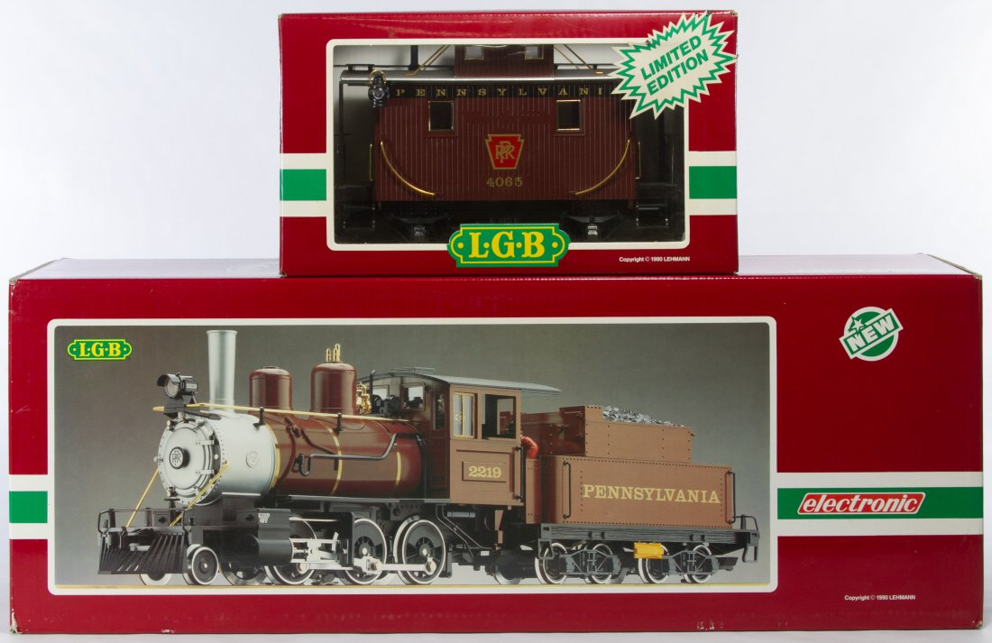 LGB G Scale Pennsylvania RR Engine and Caboose: LGB G Scale Pennsylvania RR Engine and Caboose Including Model Engine 2219 S, Caboose 4065-E 03 Category: Toys and Dolls > Post-War Trains Shipping Status: 3rd Party Shipping; the shipping cost may be