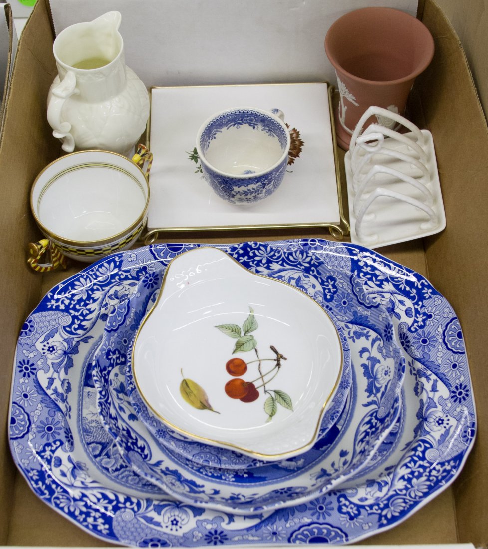 English Dish Assortment: English Dish Assortment Ten items including contemporary dishes made by Spode, Wedgwood and Royal Worcester Length: 12.50 inches Category: Porcelain and Ceramics > English Shipping Status: 3rd Party S