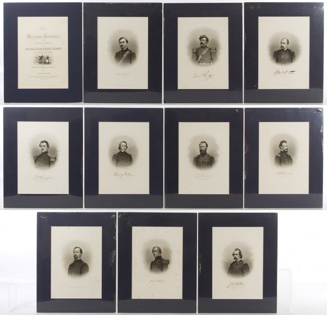 Civil War General and Officer Print Assortment: Civil War General and Officer Print Assortment Eleven prints cut from an 1863 'The Military Souvenir' book Height: 9.75 inches, Width: 7.00 inches (sight) Category: Military & Weapons > Civil War Ship