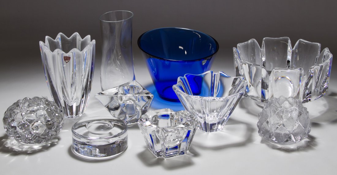 Orrefors Swedish Crystal Assortment: Orrefors Swedish Crystal Assortment Ten items Height: 4.00 inches, Width: 7.00 inches (largest bowl) Category: Crystal > Orrefors Shipping Status: 3rd Party Shipping; the shipping cost may be high; pl