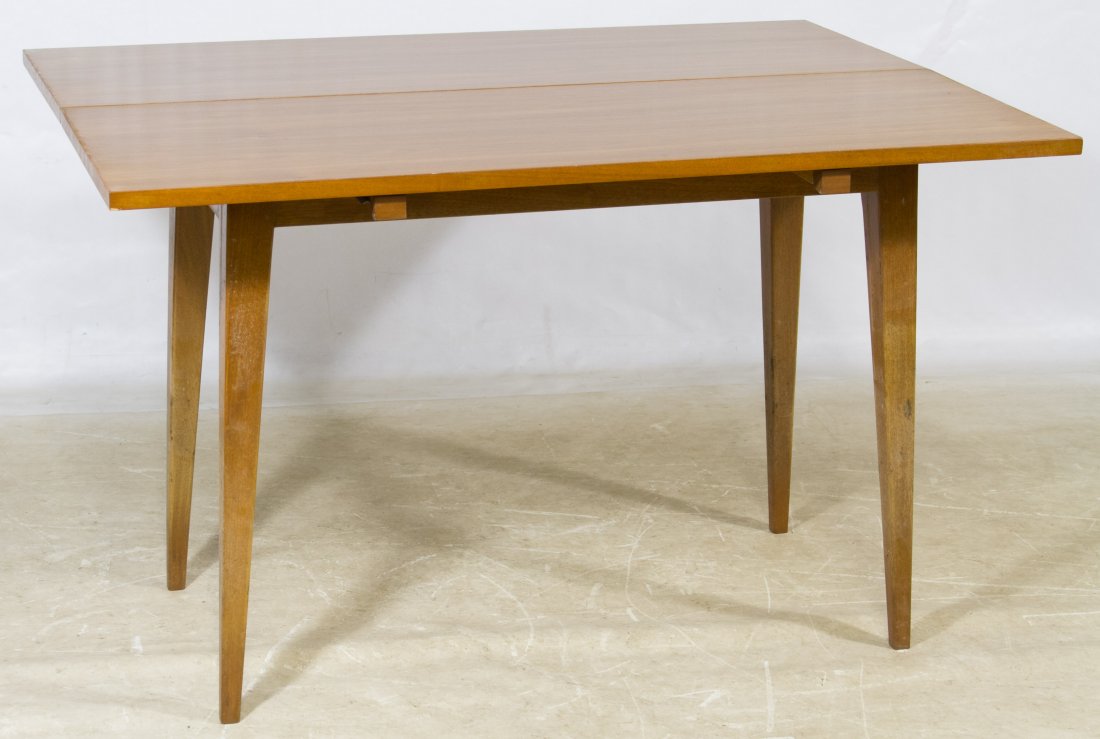 Mid-Century Modern 'Grace' Flip Top Table by Edward: Mid-Century Modern 'Grace' Flip Top Table by Edward Wormley for Dunbar Top flips open and slides to center on base Height: 28.50 inches, Width: 17.25 inches, Depth: 46.00 inches (closed) Category: Fur