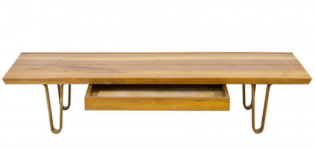 Mid-Century Modern 'Long John' Coffee Table by Edward: Mid-Century Modern 'Long John' Coffee Table by Edward Wormley for Dunbar Height: 13.50 inches, Length: 65.00 inches, Width: 19.25 inches Category: Furniture > Mid-Century Modern Shipping Status: 3rd P
