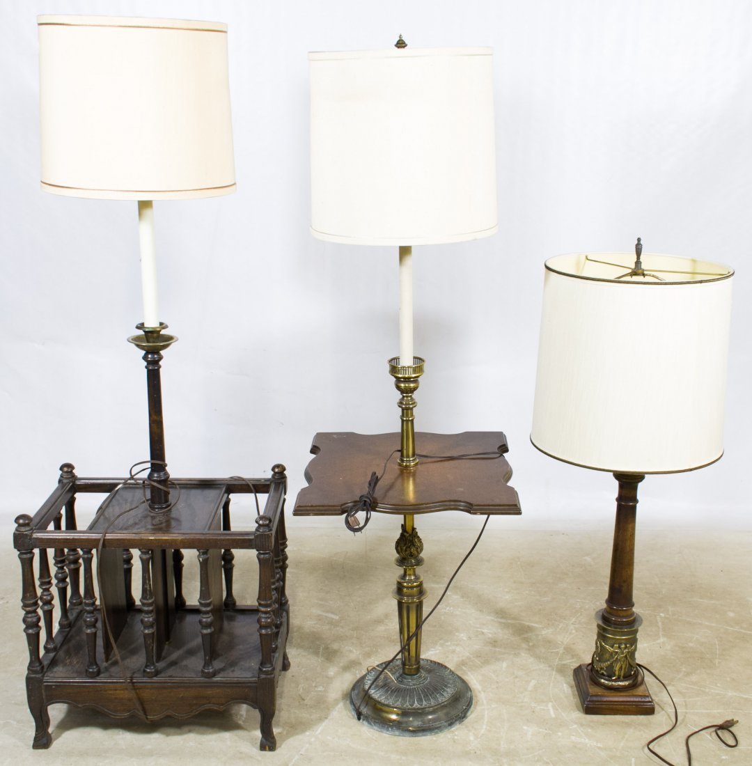 Frederick Cooper Lamps: Frederick Cooper Lamps Two table floor lamps and a table lamp Height: 55.50 inches (tallest) Category: Decorative Arts > Lamps Shipping Status: 3rd Party Shipping; the shipping cost may be high; pleas