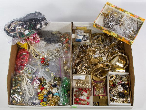 Costume Jewelry Assortment: Costume Jewelry Assortment Including belts, necklaces, earrings and brooches; some signed including Coro, Monet, Garay and Lisner Category: Jewelry and Timepieces > Costume (Bulk Lots) Shipping Status