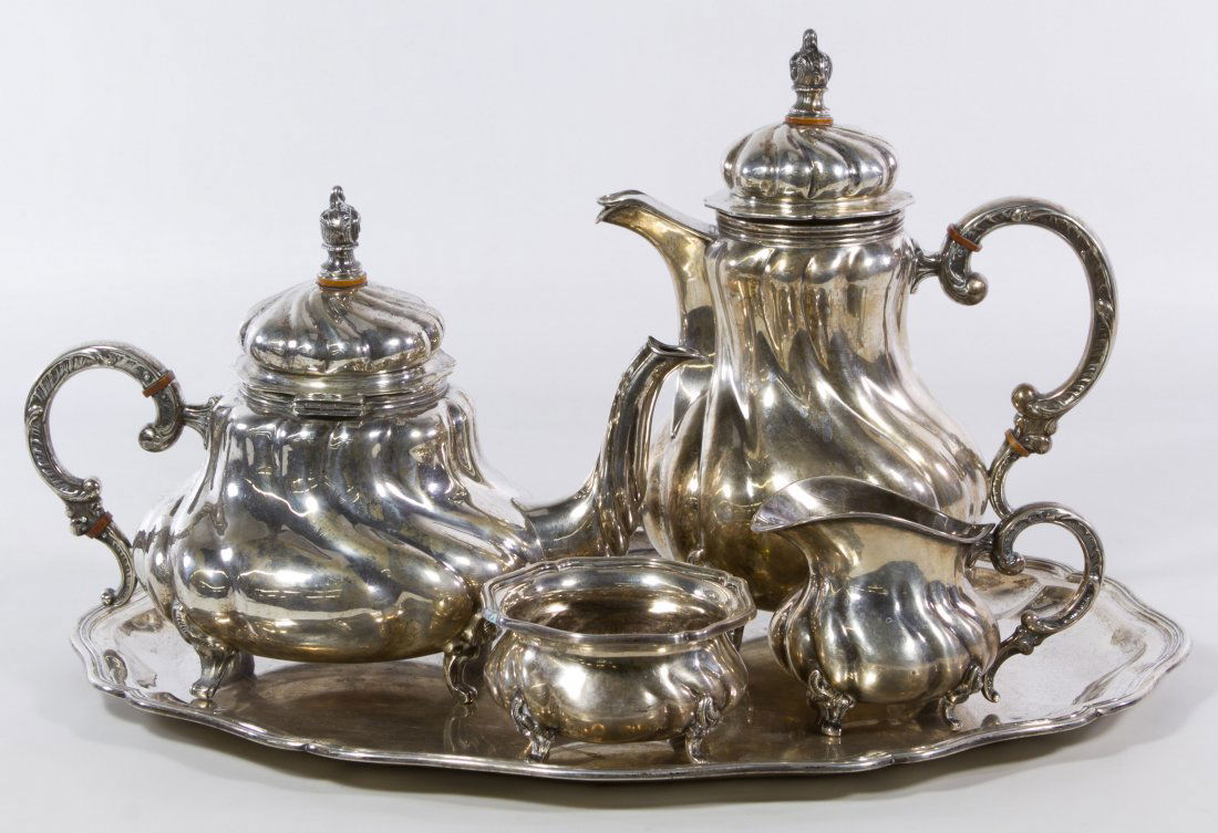 Handarbeit German (.835) Silver Tea Service