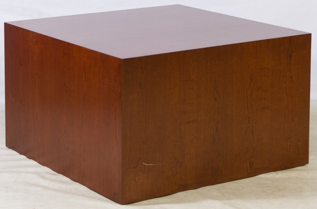 Wood Cube Coffee Table: Wood Cube Coffee Table 20th Century Height: 21.50 inches, Width: 36.00 inches, Depth: 36.00 inches Category: Furniture > Contemporary Shipping Status: Due to size, weight, value or shipping complexity