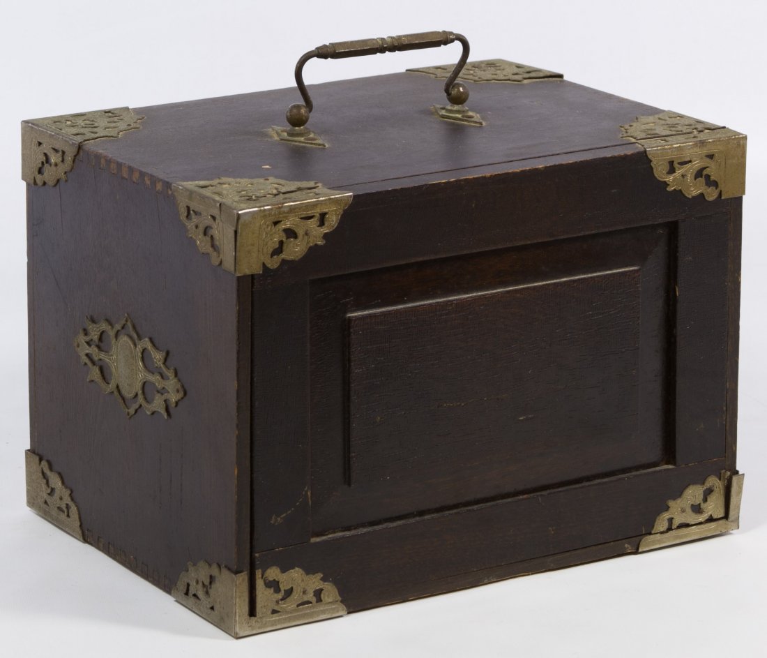 Mah-Jongg Set in Case: Mah-Jongg Set in Case Bone and bamboo set of tiles and markers in a wood box with decorative metal corners Height: 6.50 inches, Length: 9.50 inches, Width: 7.00 inches (box) Category: Toys and Dolls >