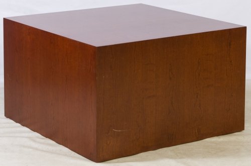 Wood Cube Coffee Table: Wood Cube Coffee Table 20th Century Height: 21.50 inches, Width: 36.00 inches, Depth: 36.00 inches Category: Furniture > Contemporary Shipping Status: Due to size, weight, value or shipping complexity