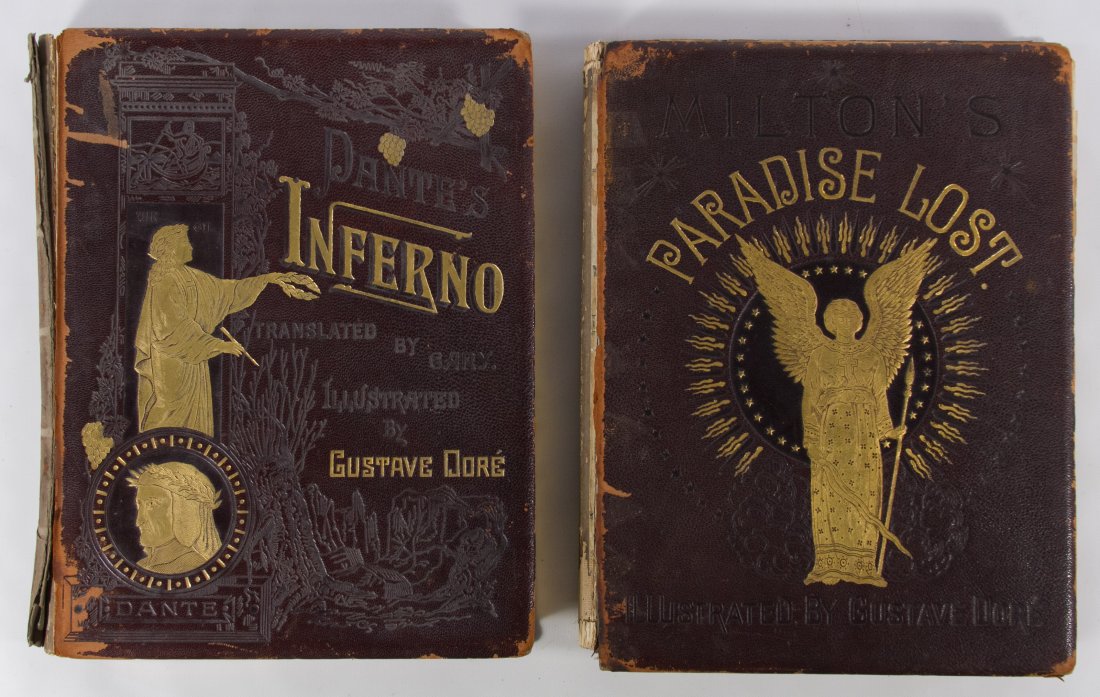 Books: Dante's Inferno and Paradise Lost Illustrated by: Books: Dante's Inferno and Paradise Lost Illustrated by Gustav Dore Two items including Dante Alighieri 'Dante's Inferno New Edition' published by Cassell, Petter, Falpin & Co. and illustrated by M. G