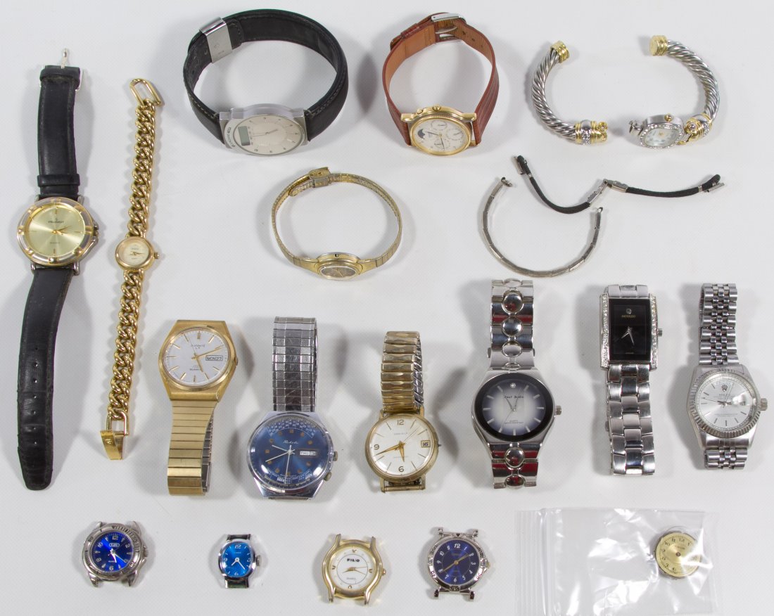 Wrist Watch Assortment: Wrist Watch Assortment Seventeen watches including Junghans, Peugeot, Seiko, Caravelle, Raketa, Movado, DuFonte and Paul Jadin Category: Jewelry and Timepieces > Watches Shipping Status: Leonard Aucti