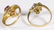 14k Gold, Ruby, Sapphire and Diamond Rings - 2