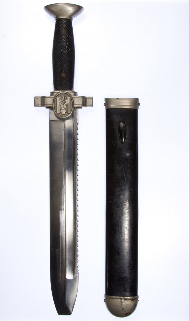 World War II German Red Cross Hewer: World War II German Red Cross Hewer Medical officer's dagger with scabbard Length: 15.75 inches Category: Military & Weapons > World War II Shipping Status: Leonard Auction, Inc. will directly ship vi