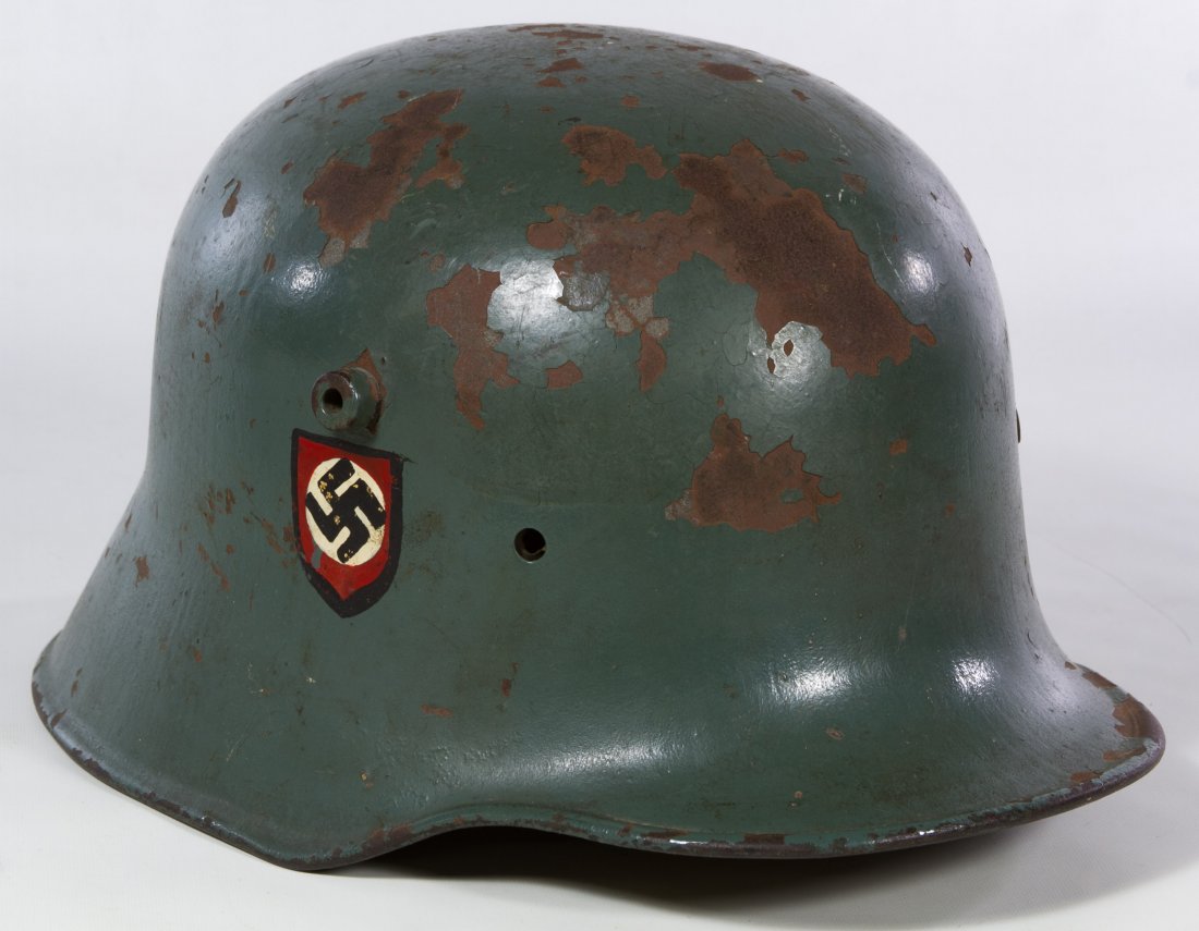 World War II German Nazi Transitional SS Helmet: World War II German Nazi Transitional SS Helmet Transitional helmet from the World War I era that was also used in World War II; having original three pad liner Category: Military & Weapons > World Wa
