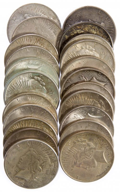 Peace $1 Assortment: Peace $1 Assortment 23 coins Category: Dollars > Peace Dollar Mixed Lots Shipping Status: Leonard Auction, Inc. will directly ship via USPS Approximate Sale Time: 10:16 am CST