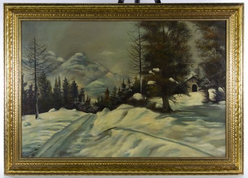 M. Nelson (20th Century) Oil on Canvas: M. Nelson (20th Century) Oil on Canvas Undated, signed in lower left, depicting a winter landscape Height: 24.00 inches, Width: 35.00 inches (stretcher) Frame Size: 29.00 inches by 40.00 inches Catego