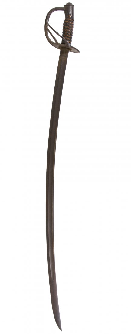 World War I Model 1906 US Cavalry Sword: World War I Model 1906 US Cavalry Sword Having a stamped 'A.S. Co.' mark on the blade and a leather wrapped handle Length: 41.00 inches Category: Military & Weapons > World War I Shipping Status: Due 