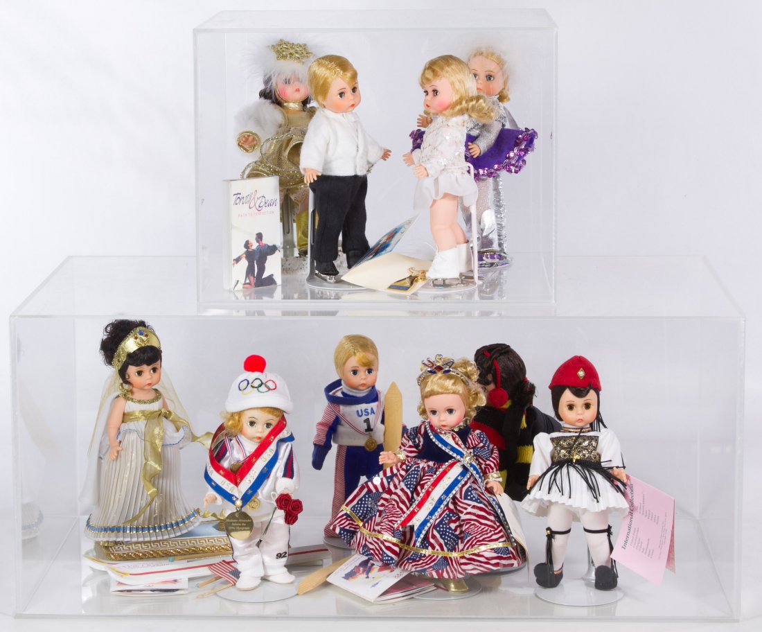 Madame Alexander Olympic and Ice Skating 8-inch Doll Di: Madame Alexander Olympic and Ice Skating 8-inch Doll Display Assortment Including two display boxes, four ice skaters with a Torvill & Dean theme and six Olympics theme dolls Height: 12.00 inches, Len