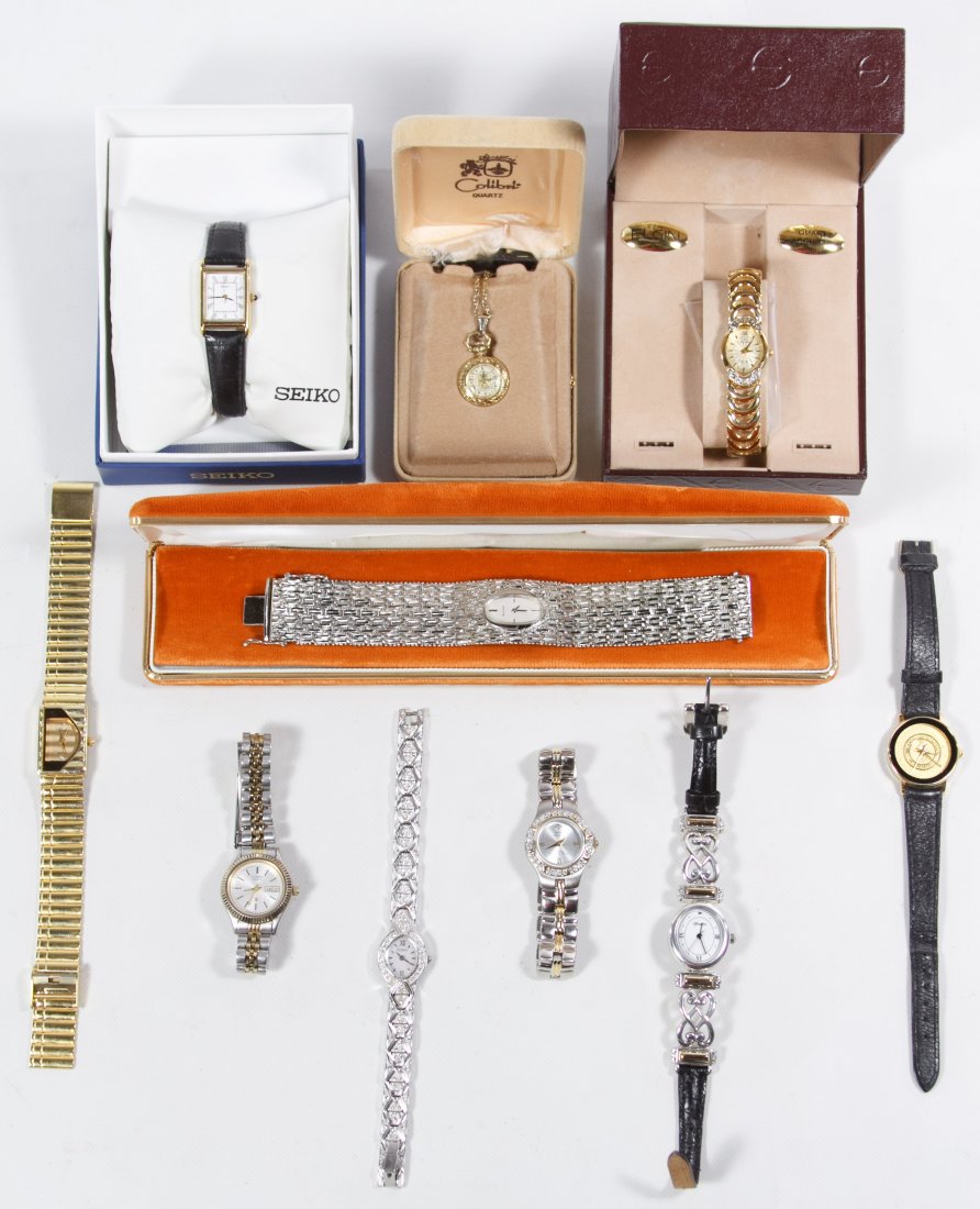 Wrist Watch Assortment: Wrist Watch Assortment Ten wrist watches including examples from Seiko and Bulova; some having original cases Length: 9.50 inches (case) Category: Jewelry & Timepieces > Watches Shipping Status: Leona