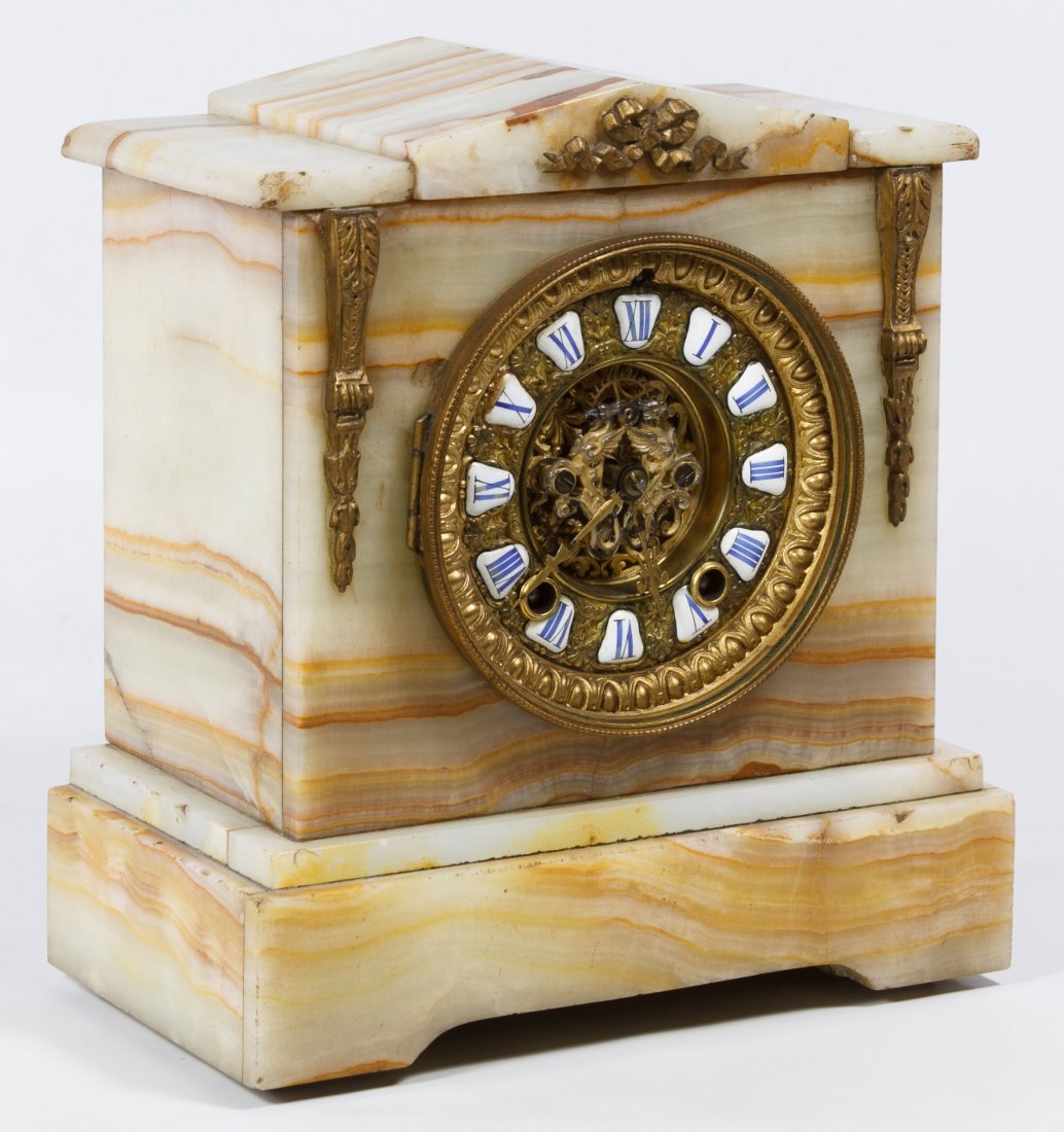 Marble Mantel Clock by Ansonia