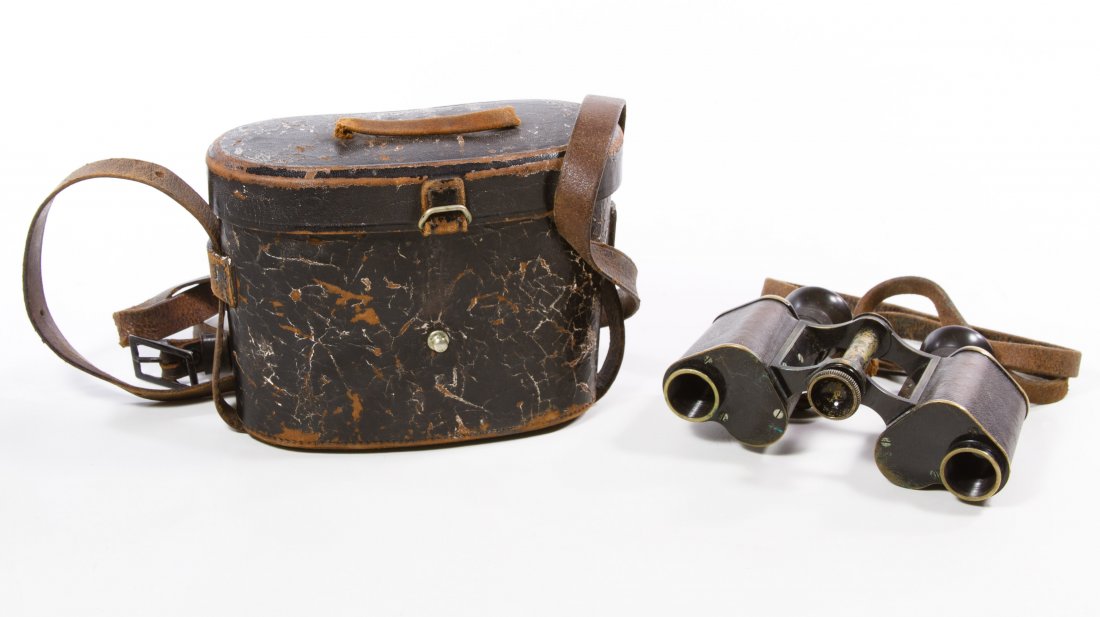 Carl Zeiss Jena DRP Feldstecher Binoculars: Carl Zeiss Jena DRP Feldstecher Binoculars 1895, No.873, labeled 'O.D.F.' at the top; together with black leather case Width: 5.50 inches (binoculars) Category: Sporting Goods > Other Shipping Status: