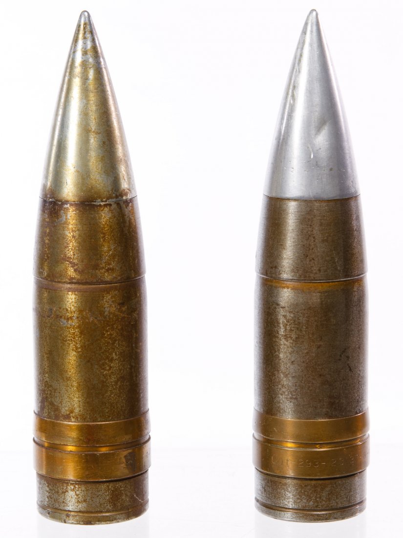 World War II US 37mm Anti-Tank Projectiles: World War II US 37mm Anti-Tank Projectiles Two projectiles Height: 6.50 inches, Diameter: 1.50 inches Category: Military & Weapons > World War II Shipping Status: Due to size, weight, value or shippin