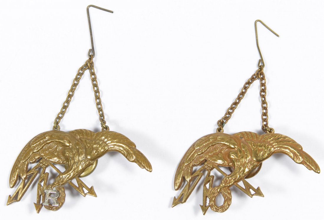 World War II Era Polish Air Force Radio Observer Badges: World War II Era Polish Air Force Radio Observer Badges Two badges produced by J.R Caunt & Son Ltd., London Height: 1.50 inches, Width: 2.50 inches (badge) Category: Military & Weapons > World War II 