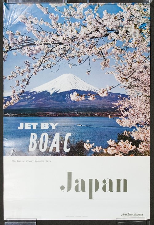 BOAC and British West Indian Airlines Poster Assortment: BOAC and British West Indian Airlines Poster Assortment Seven posters from the 1965 to 1985 era including one for Hong Kong designed by Arnold Fujita, one for Britain designed by Barry Evans and other
