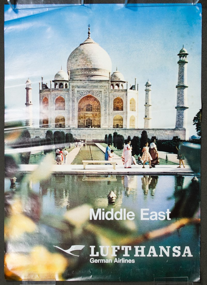 Lufthansa, Northwest Orient and KLM Airline Poster: Lufthansa, Northwest Orient and KLM Airline Poster Assortment Seven posters promoting travel to South Africa, Alaska, Japan, the Middle East, Holland, Great Britain; together with an Eastern Airlines 