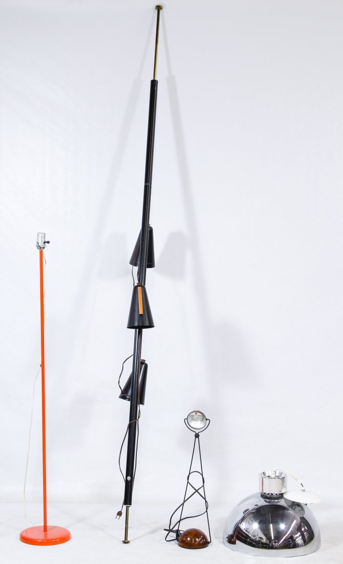 Mid-Century Modern Lamp Assortment: Mid-Century Modern Lamp Assortment Four lamps including examples from Stefano Cevoli, Gerald Thurston and George Kovacs Length: 88.00 inches (longest) Category: Decorative Arts > Mid-Century Modern Sh
