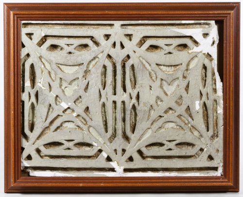 (Attributed to) Louis H. Sullivan (American, 1856-1924): (Attributed to) Louis H. Sullivan (American, 1856-1924) Ceramic Architectural Fragment c.1910, unmarked, having a green finish; Provenance: The Estate of Dr. Esther Sprague Sparks (professor of Art Hi