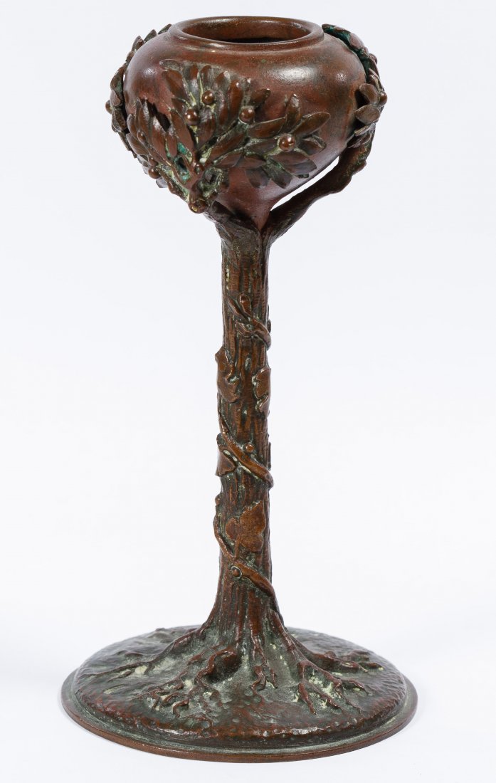 Art Nouveau Bronze Candle Holder