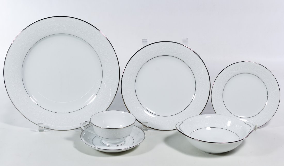 Noritake 'Versailles' China Set: Noritake 'Versailles' China Set Two hundred and seventy-seven pieces including (45) dinner plates, (104) dessert plates, (35) bread plates, (10) soup bowls, (35) cups and (50) saucers Diameter: 10.50 