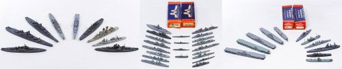 World War II American Recognition Ship Model Assortment: World War II American Recognition Ship Model Assortment Nine 'Comet Metal Productions' ships including New Mexico, Iowa, Missouri, Alaska, Pensacola, Tennessee, North Carolina, Des Moines and Chicago;