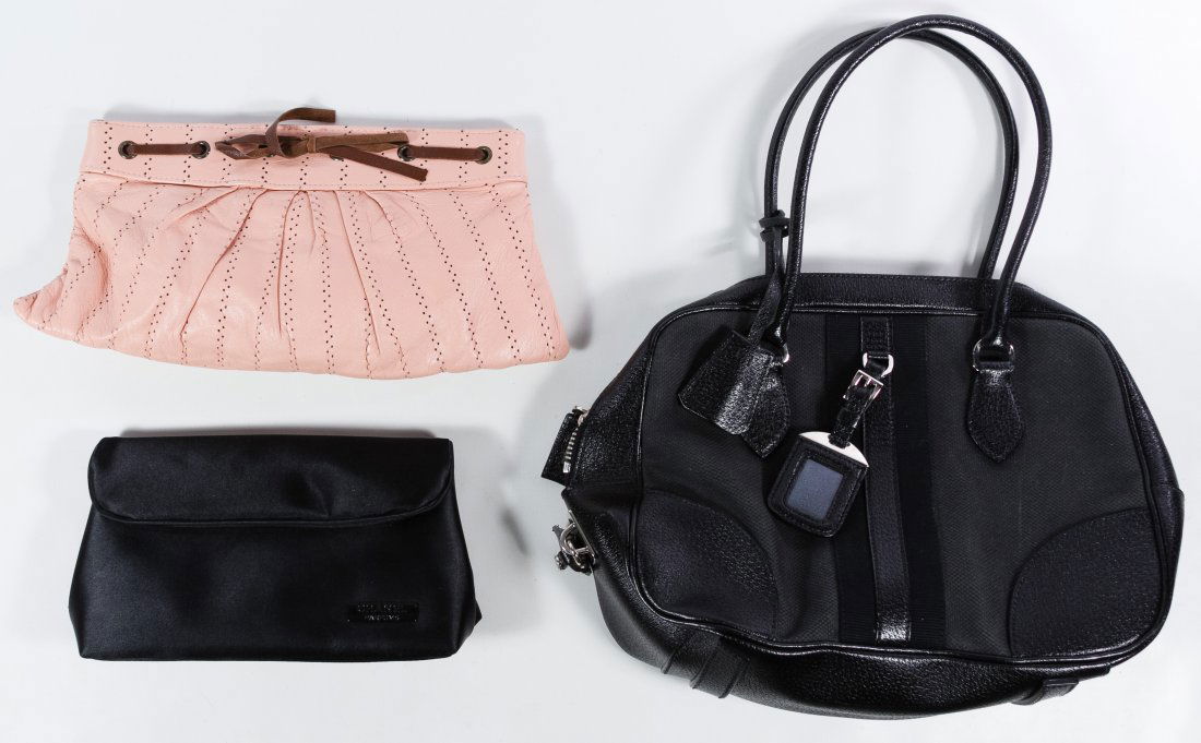 Purse Assortment: Purse Assortment Three purses including Prada, Chanel and Lauren Merkin Width: 12.00 inches (widest) Category: Clothing & Accessories > Purses and Handbags Shipping Status: Leonard Auction, Inc. will
