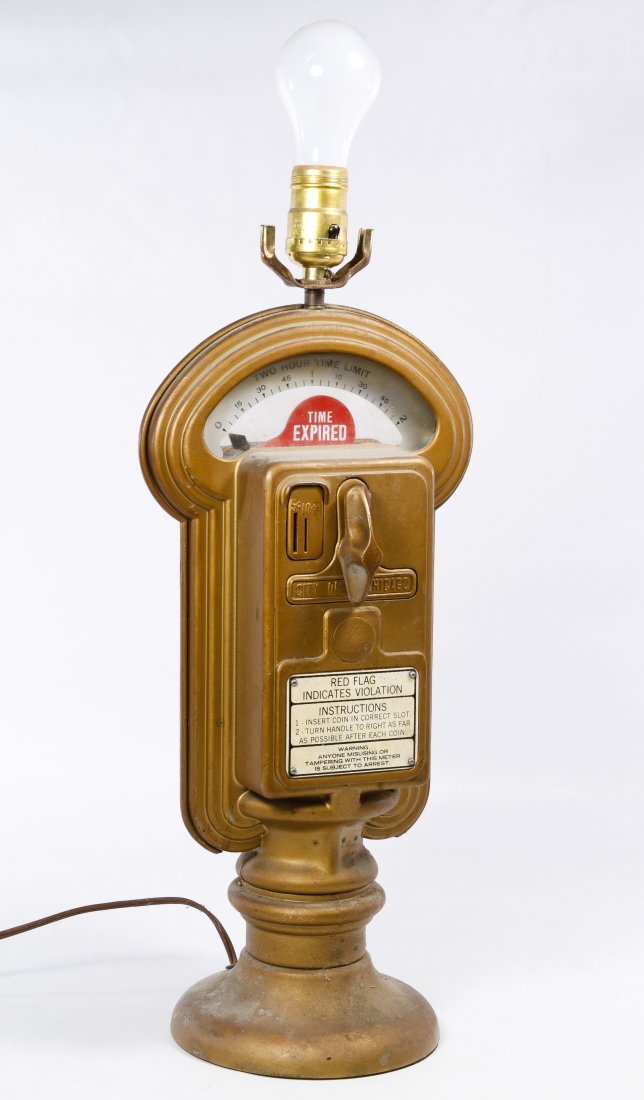 Parking Meter Table Lamp by Duncan Industries: Parking Meter Table Lamp by Duncan Industries 20th Century, attached company label on the front Height: 19.75 inches Category: Decorative Arts > Lamps Shipping Status: Due to size, weight, value or sh
