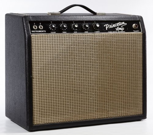 Fender Princeton Amplifier: Fender Princeton Amplifier c.1966, model #AA 964, serial #A 09368 and Fender speaker code #465-637 Height: 16.00 inches, Width: 20.00 inches, Depth: 9.00 inches Category: Musical Instruments > Other S