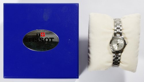 Tissot 1853 PR50 Automatic Wrist Watch: Tissot 1853 PR50 Automatic Wrist Watch Having a twenty-five jewel Swiss movement; together with original box and pillow Length: 6.50 inches (adjustable) Category: Jewelry & Timepieces > Watches Shippi