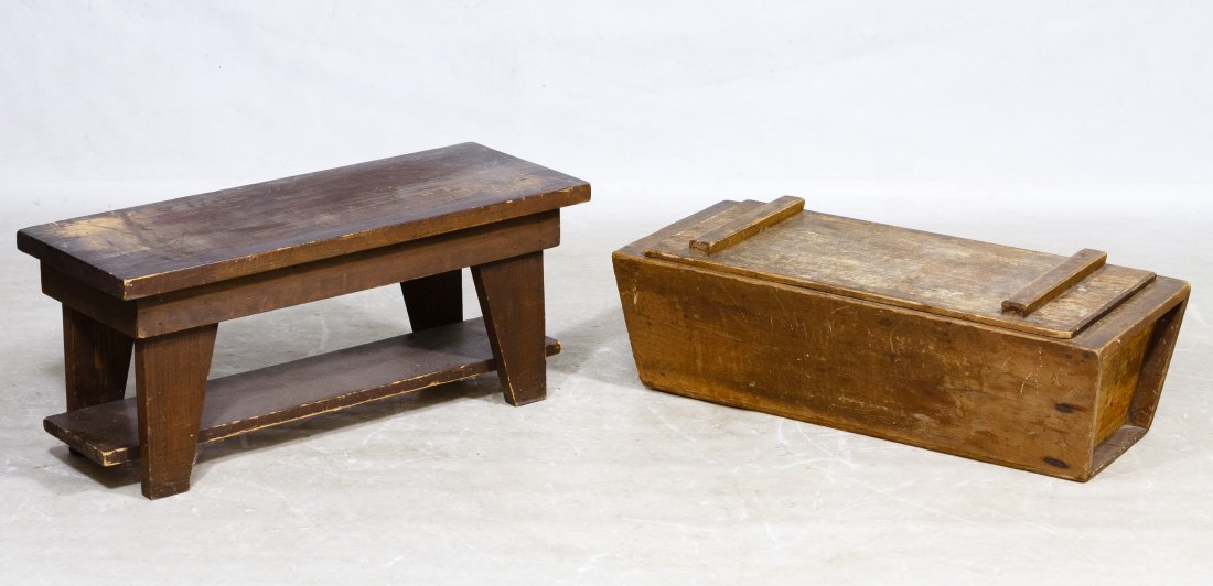 Primitive Pine Dough Trough: Primitive Pine Dough Trough V-shaped trough with lid on stand Height: 24.00 inches, Length: 30.00 inches, Width: 14.00 inches Category: Primitives > Kitchen Shipping Status: Due to size, weight, value