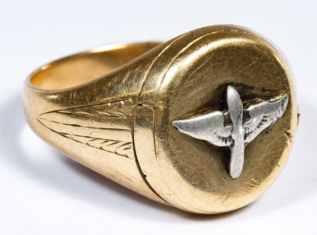 10k Gold Us Air Force Pilot Ring