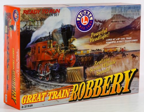 Lionel O-Gauge 'Great Train Robbery' Toy Model Train: Lionel O-Gauge 'Great Train Robbery' Toy Model Train Set 2003, set #6-31939 Height: 18.50 inches (box) Category: Toys and Dolls > Modern Trains Shipping Status: Due to size, weight, value or shipping