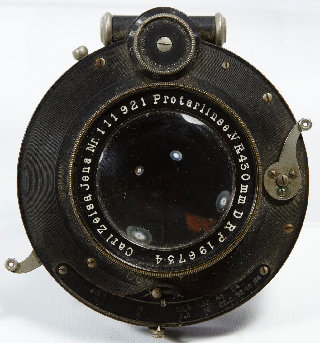 Carl Zeiss Jena Protarlinse DRP 430mm Lenses: Carl Zeiss Jena Protarlinse DRP 430mm Lenses Nr.111921 and Nr.111922; Bausch & Lomb Optical Co. No.3 Compound Width: 4.00 inches Category: Cameras & Electronics > Cameras Tax Status: Subject to an 8.2