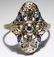 18k White Gold, Blue Spinel and Diamond Ring - 2