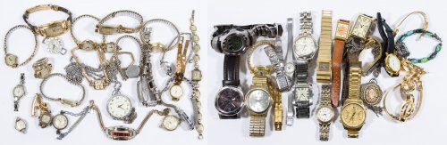 Wrist Watch Assortment: Wrist Watch Assortment Forty-three watches with examples from Gruen, Bulova, Elgin, Lackritz, Guess, Embassy and Seiko Category: Jewelry & Timepieces > Watches Shipping Status: Leonard Auction, Inc. w