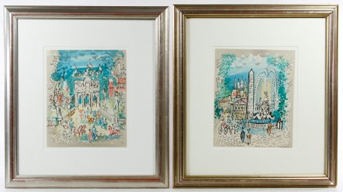 Charles Cobelle (American / French, 1902-1998) 'Rome': Charles Cobelle (American / French, 1902-1998) 'Rome' and 'Arc de Triomphe' Lithographs Undated, both pencil signed lower right, one is numbered 415/500 and the other is numbered 268/500; both have at