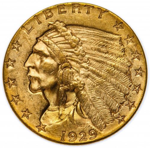 1929 $2 1/2 Gold AU (1 of 2)