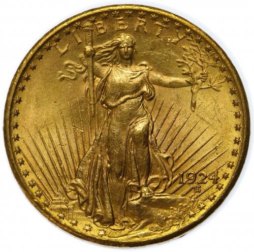 1924 $20 Gold AU (1 of 2)