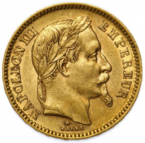 France: 1862 20 Francs Gold AU (1 of 2)