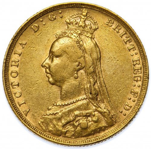 Great Britain: 1890 Gold Sovereign VF (1 of 2)